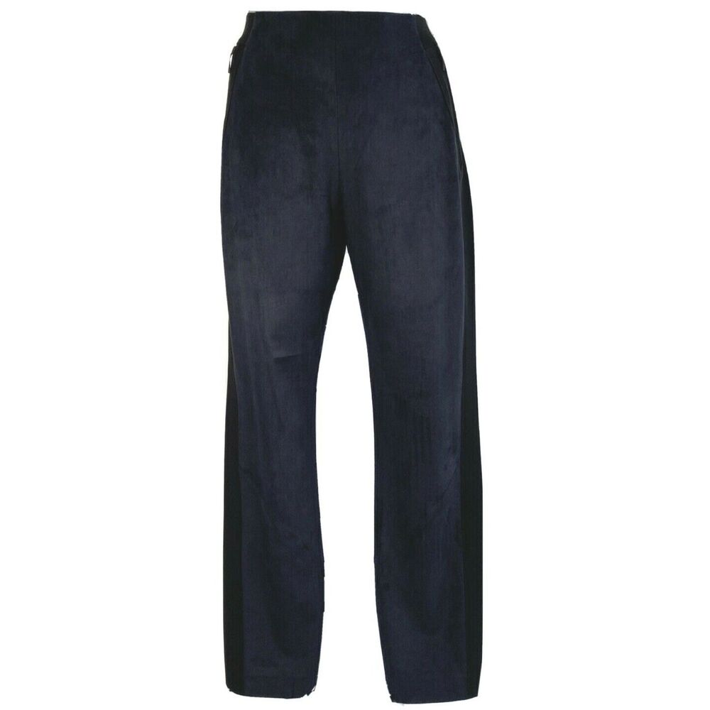 Elie Tahari Legging MED Black Ponta Dark Blue‎ Soft Suede Zip Pocket Skinny Pant